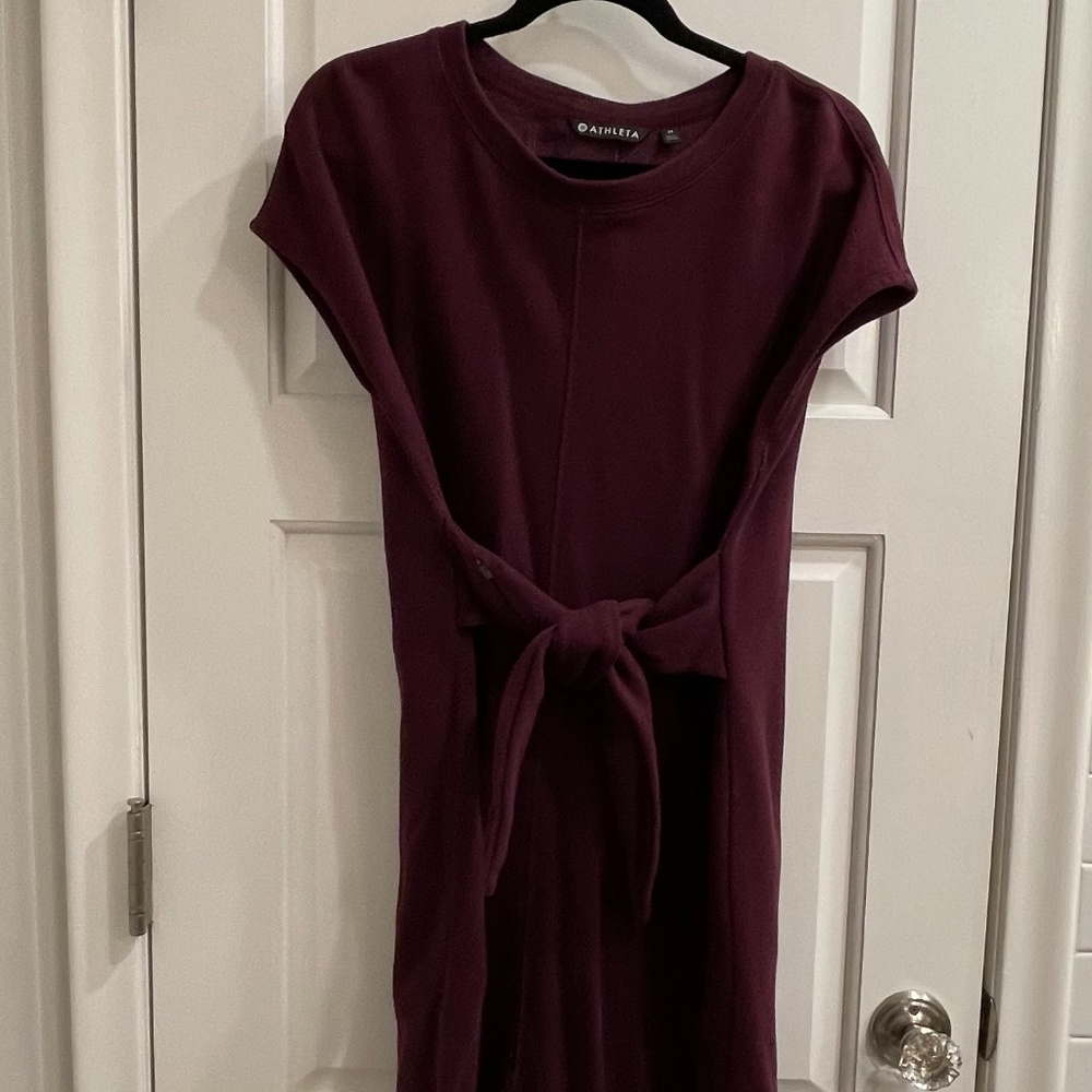 Athleta Maroon/Burgundy Sweatshirt dress
